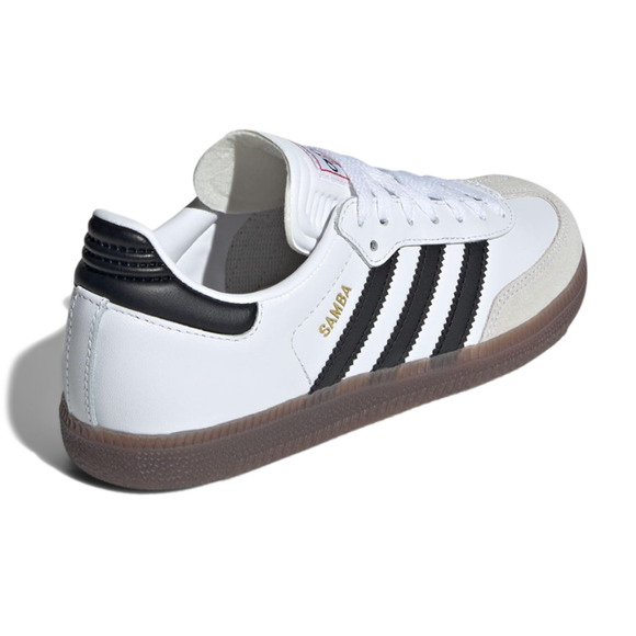 NWT Adidas Samba Indoor Sneaker, White/Black/Gum, 6 US Unisex Big Kid - Picture 3 of 5